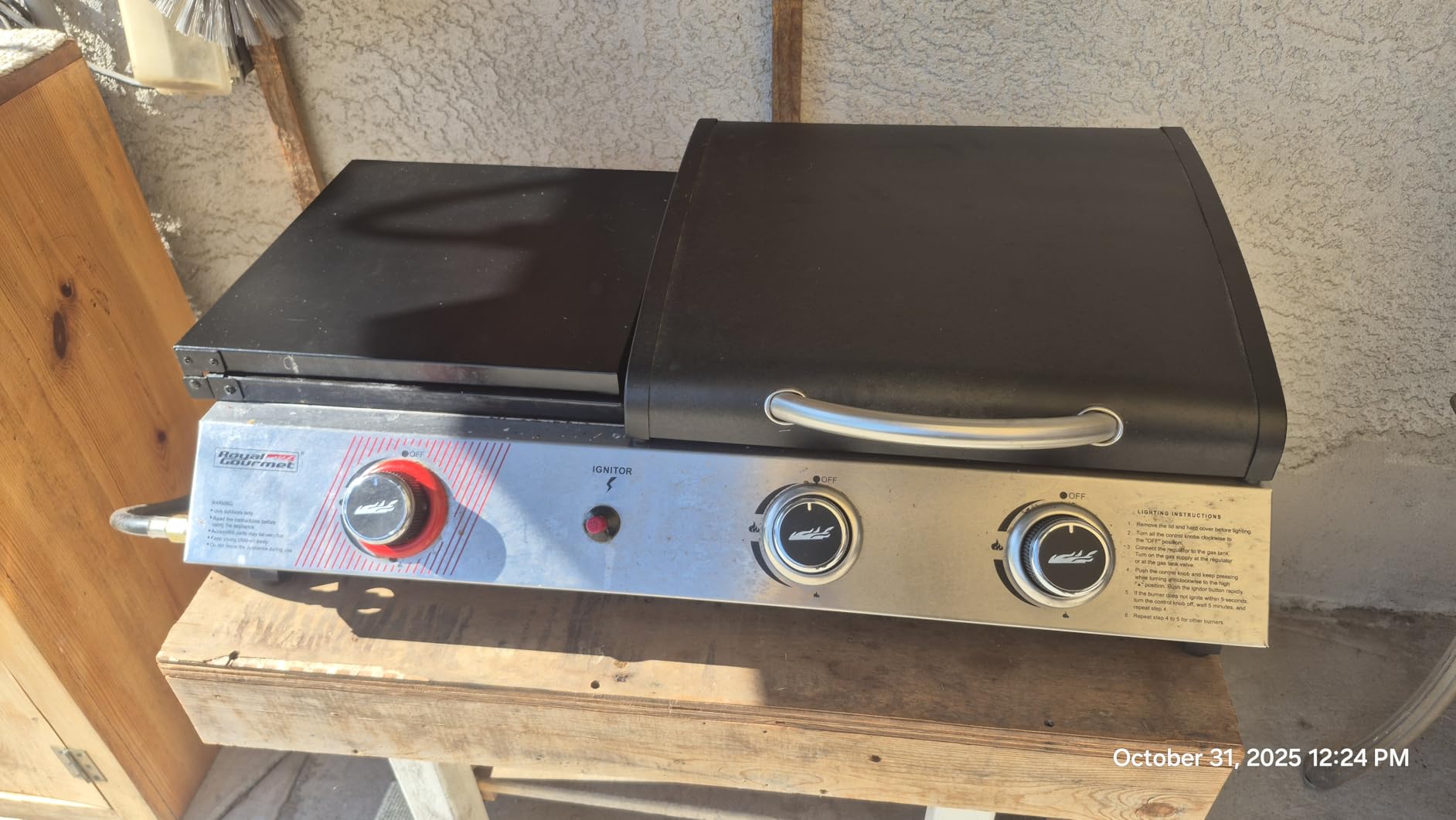 Royal Gourmet PD1305H 3-Burner Propane Gas Grill, Griddle Combo with Lid | 3-in-1 Grill Griddle Combo | 29,000 BTUs Output, 364 Sq. In. Cooking Area | for Outdoor Cooking, Silver & Black customer photo 1