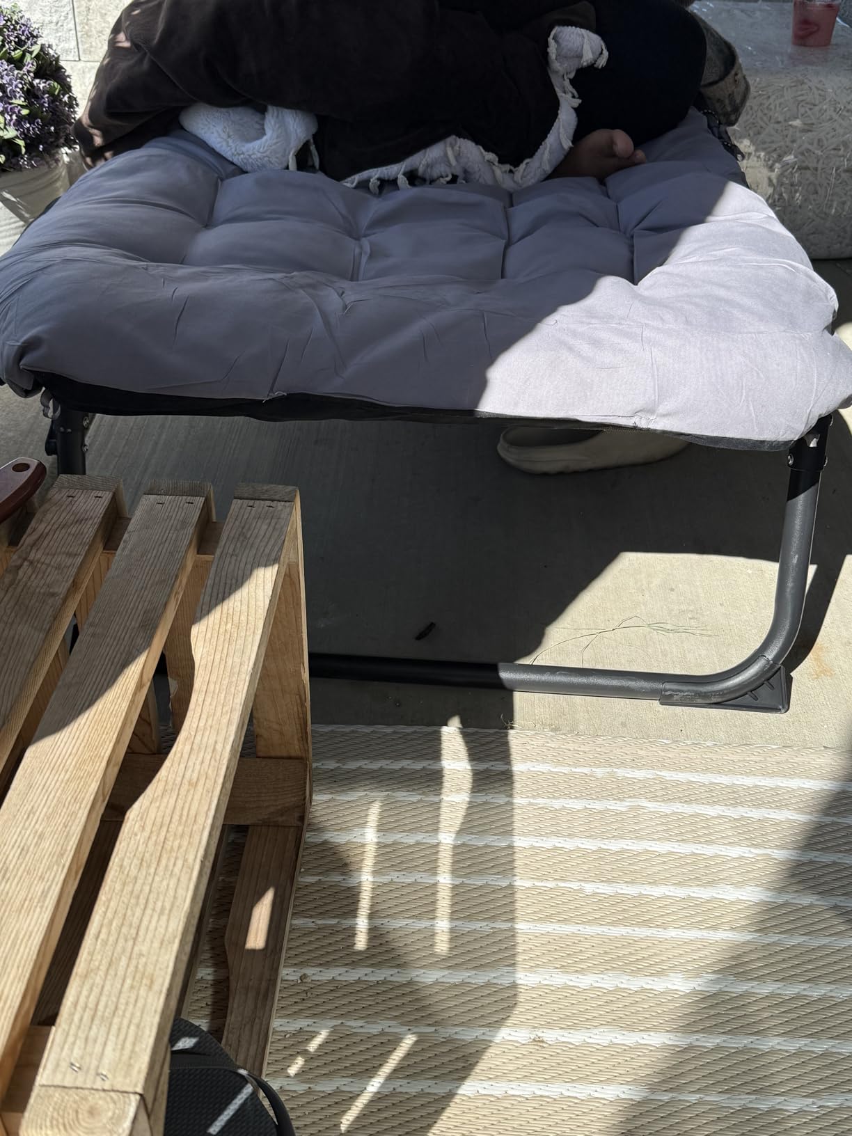 DoCred Chaise Lounge Chair, 5-Position Folding Outdoor Lounge Chair customer photo 2