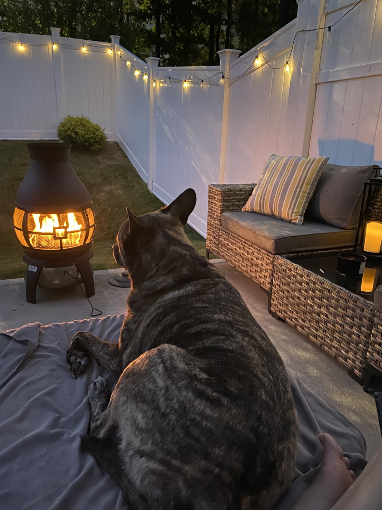 BALI OUTDOORS Fire Pit Wood Burning Chiminea Outside customer photo 1