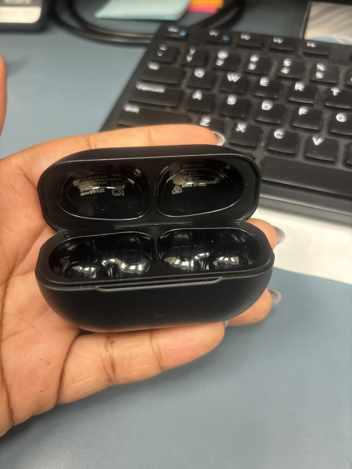 JLab, Flex, Open Ear Earbuds, Clip On Wireless Bluetooth Earbuds, Open Ear Headphones, Black customer photo 1