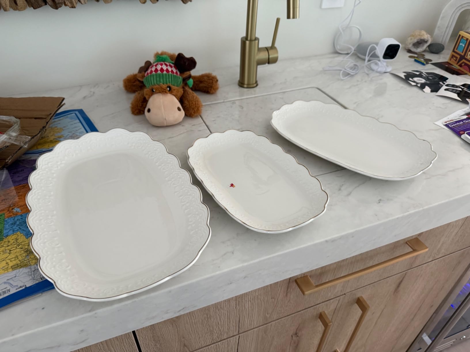 Kassel Ceramic Serving Platter Set | 16”/14”/12” Oval Serving Trays for Entertaining at Parties and Weddings | Oven Safe Extra Large Serving Trays for Tacos, Steak, and Cake customer photo 1