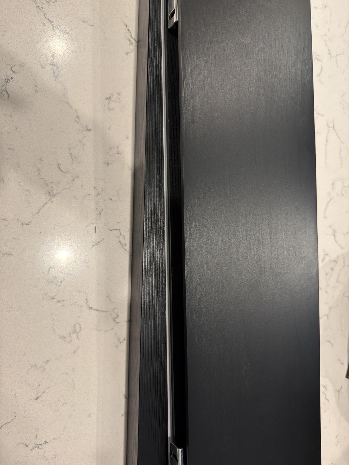 Solid Wood Floating Shelves for Wall 36 Inches Long, Walnut Wooden Shelf customer photo 1