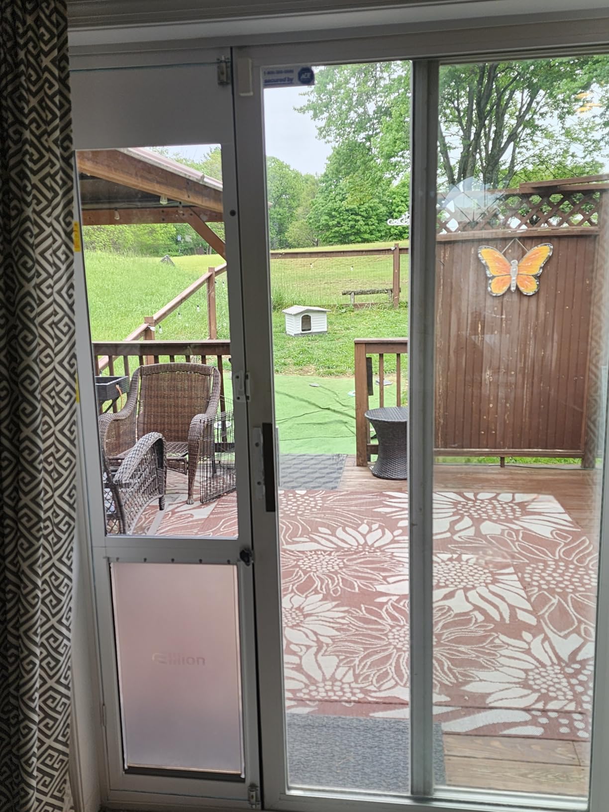 Large Dog Door for Sliding Glass Door,Openable Pet Door for Sliding Glass Doors, All-Metal Framed & Panel & Lock, Adjustable 75 7/8