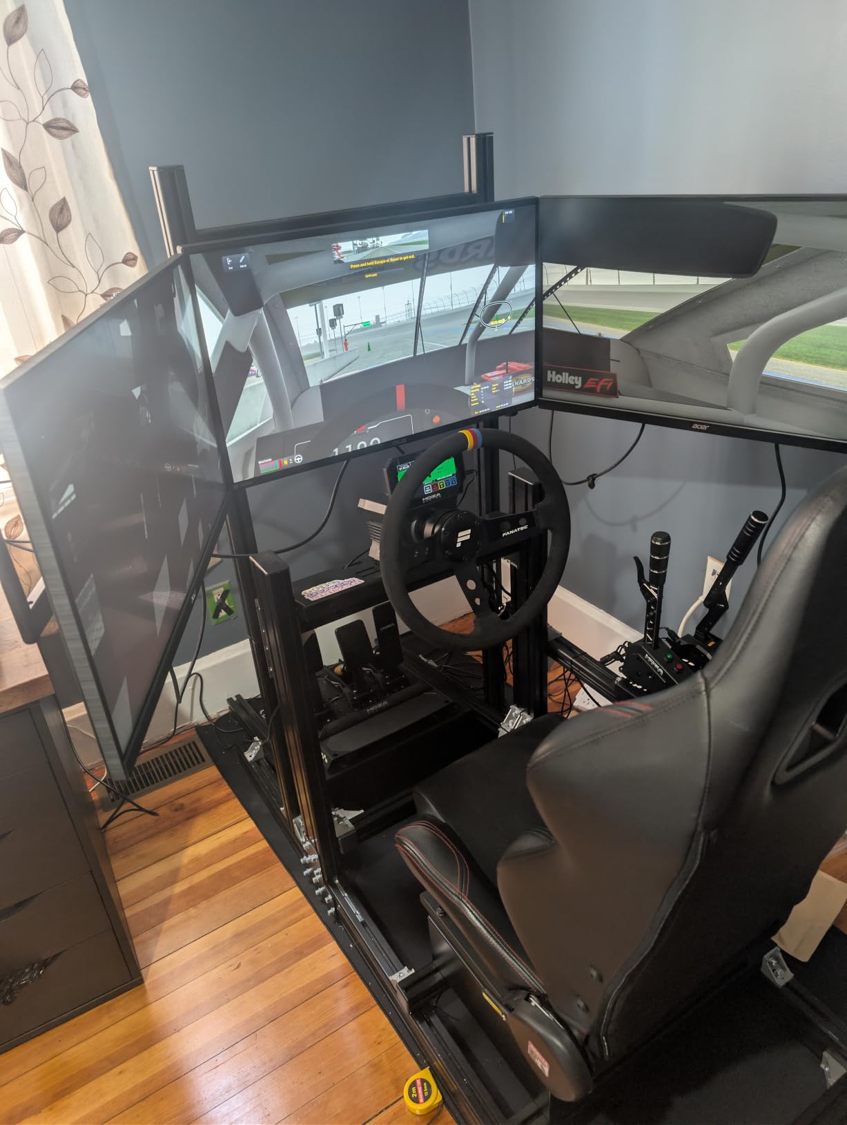 Anman GT/F1 Sim Racing Cockpit 8040 Aluminium Profile Adjustable Stand | Cockpit Modular Design Supports DIY Assembly, Fit for Logitech GPRO, for Fanatec CSLDD Direct Drive Steering Wheel customer photo 2