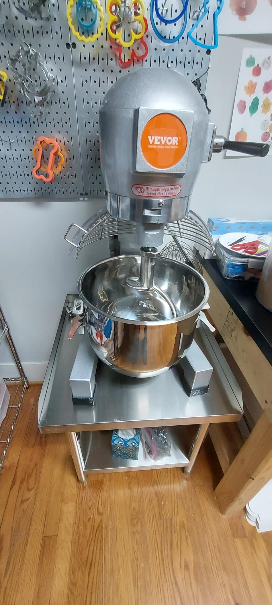VEVOR Commercial Food Mixer 10Qt, Commercial Mixer with 3 Adjustable Speeds, 550W Dough Mixer, Commercial Stand Mixer with Stainless Steel Bowl customer photo 1
