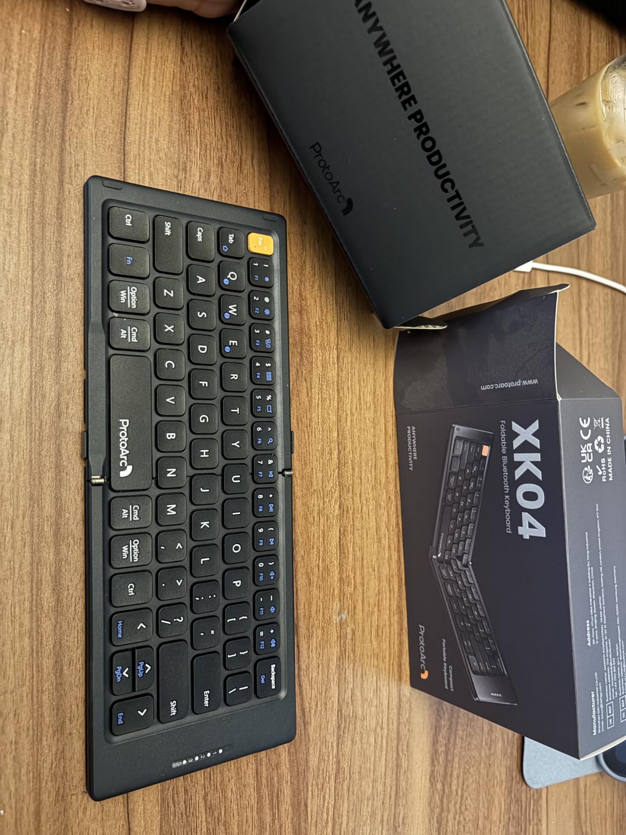 ProtoArc XK04 Foldable Compact Keyboard for Phone and Tablet, Black customer photo 1