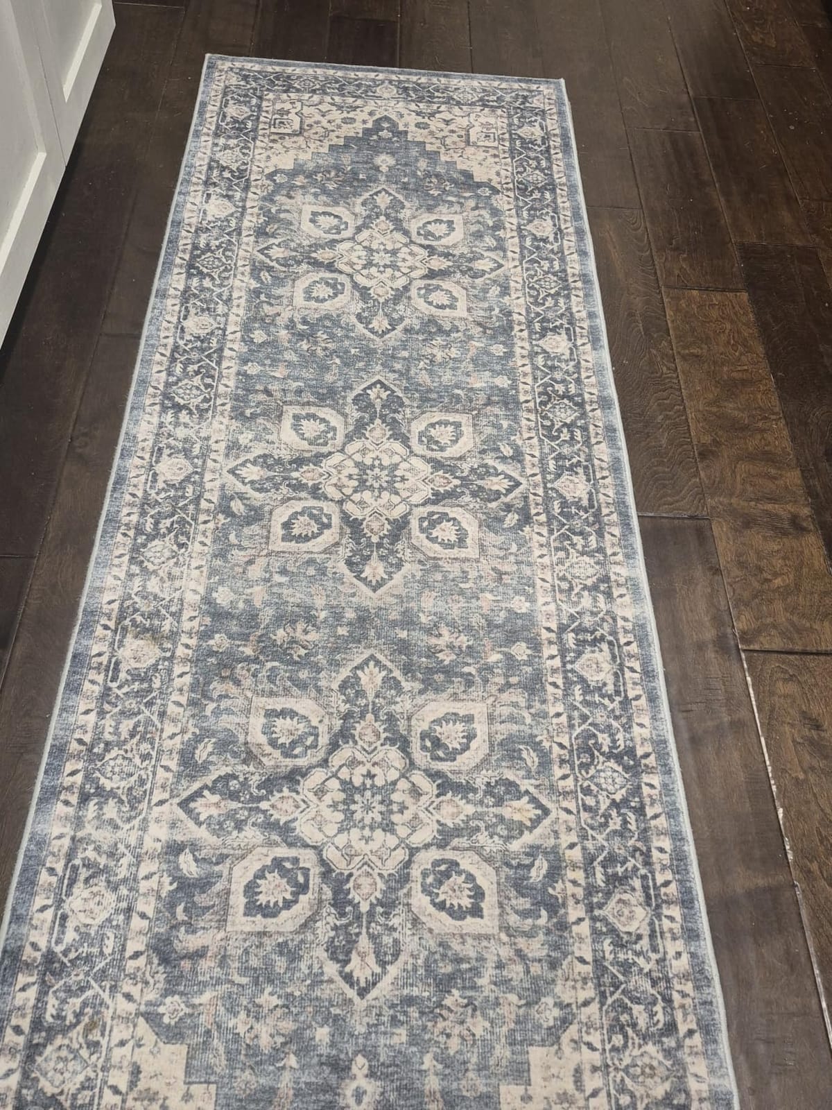 Amada 8x10 Area Rugs for Living Room, Washable Area Rug, Blue | Non-Slip, Low-Profile, Soft Texture, Pet Friendly, Easy to Clean, Vintage Decor Large Carpet for Bedroom, Dining Room customer photo 2