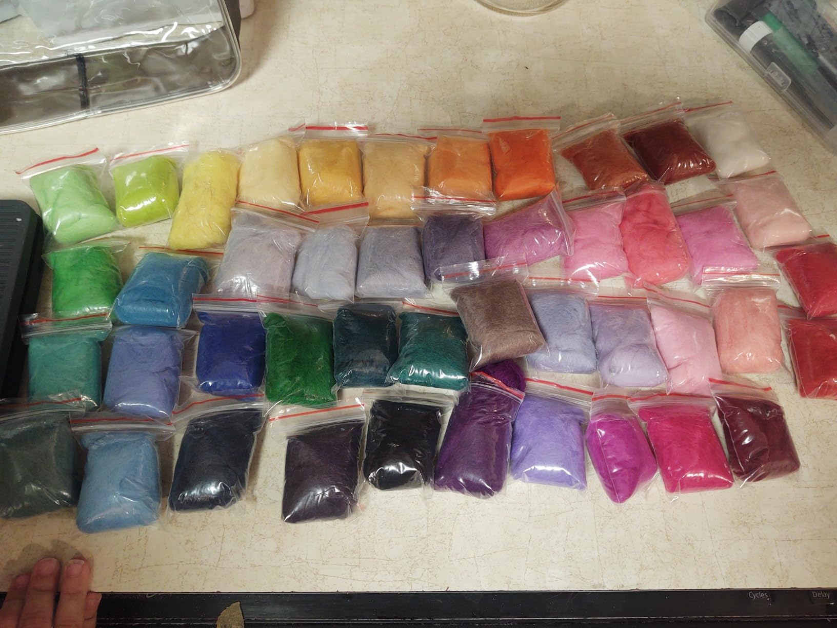 SOCNITC 70 Colors Needle Felting Kits Needle Felting Supplies with Tools | Needle Felting Kits with 70 Colors Wool Roving And Complete Felting Tools for Beginners to DIY Wool Felting Projects customer photo 2