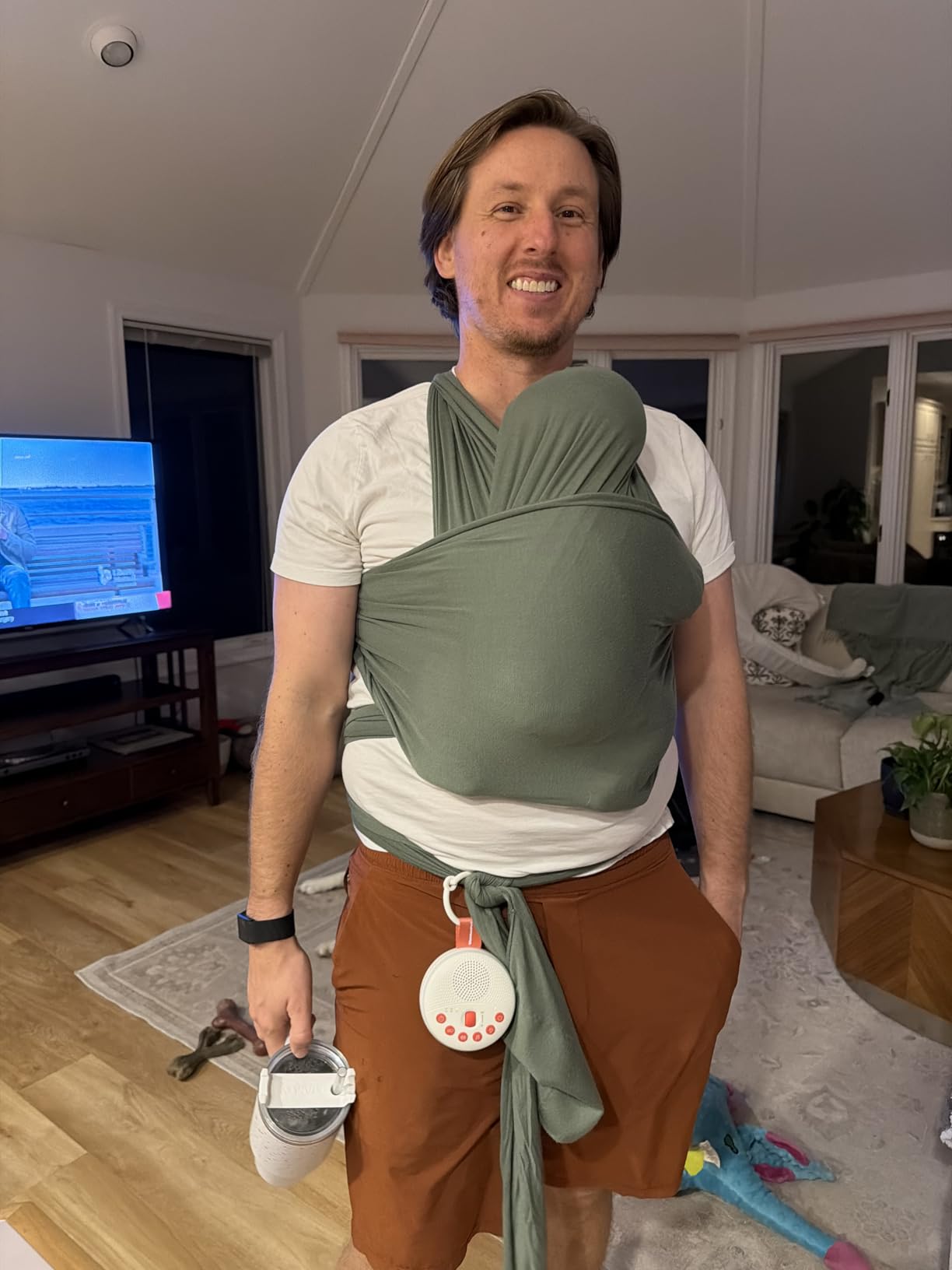 Solly Baby Wrap, Newborn to Toddler Baby Carrier (8-25 Lbs), Spelt customer photo 1
