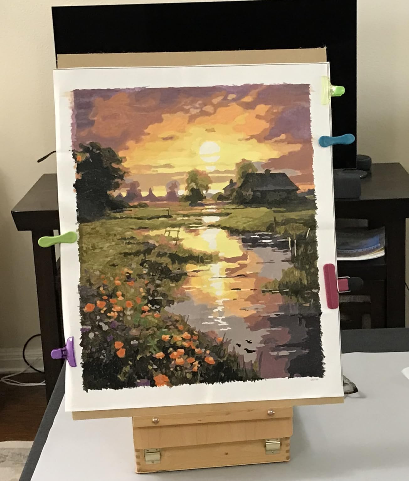 Paint by Numbers Kit for Adults Beginner 16x20 Inch, Countryside Sunset customer photo 1