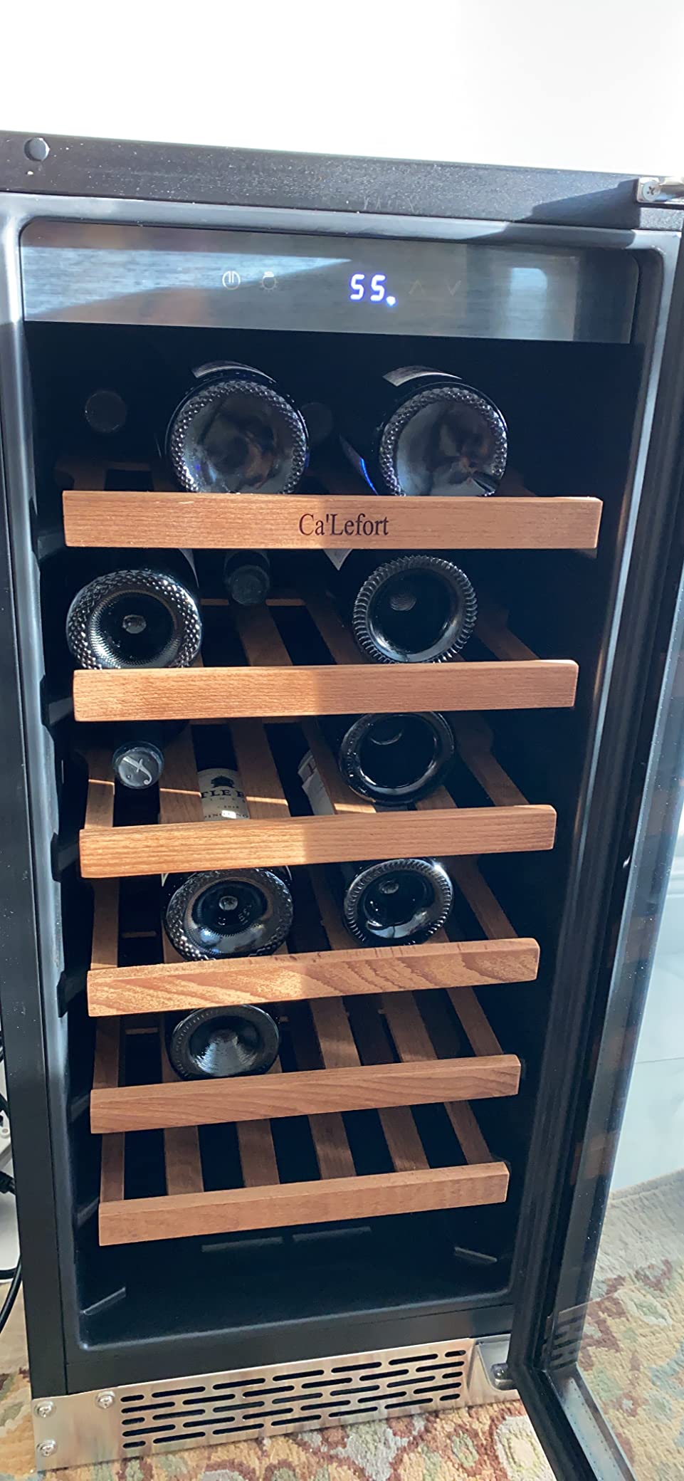 Ca'Lefort 24 Inch Wine Fridge, 51-Bottle Built-In Wine Cooler | 40-65°F Control, Adjustable Shelves, Glass Door & 3-Color LED, Automatic Defrost, Under Counter or Freestanding for Home Bar customer photo 2