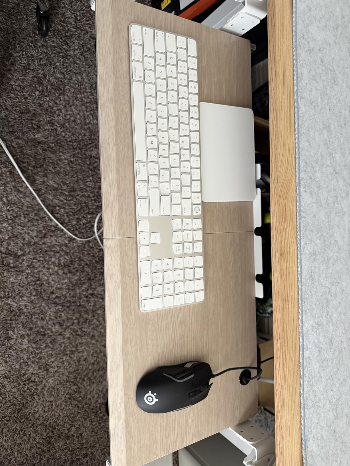 AX WABER Keyboard Tray Under Desk Pull Out with Extra Sturdy Adjustable C Clamp Mount System, 27.3 (32.5 inch Including Clamps) x 11 Inch Slide-Out Platform Computer Drawer for Typing, Black,AX01WB01 customer photo 1