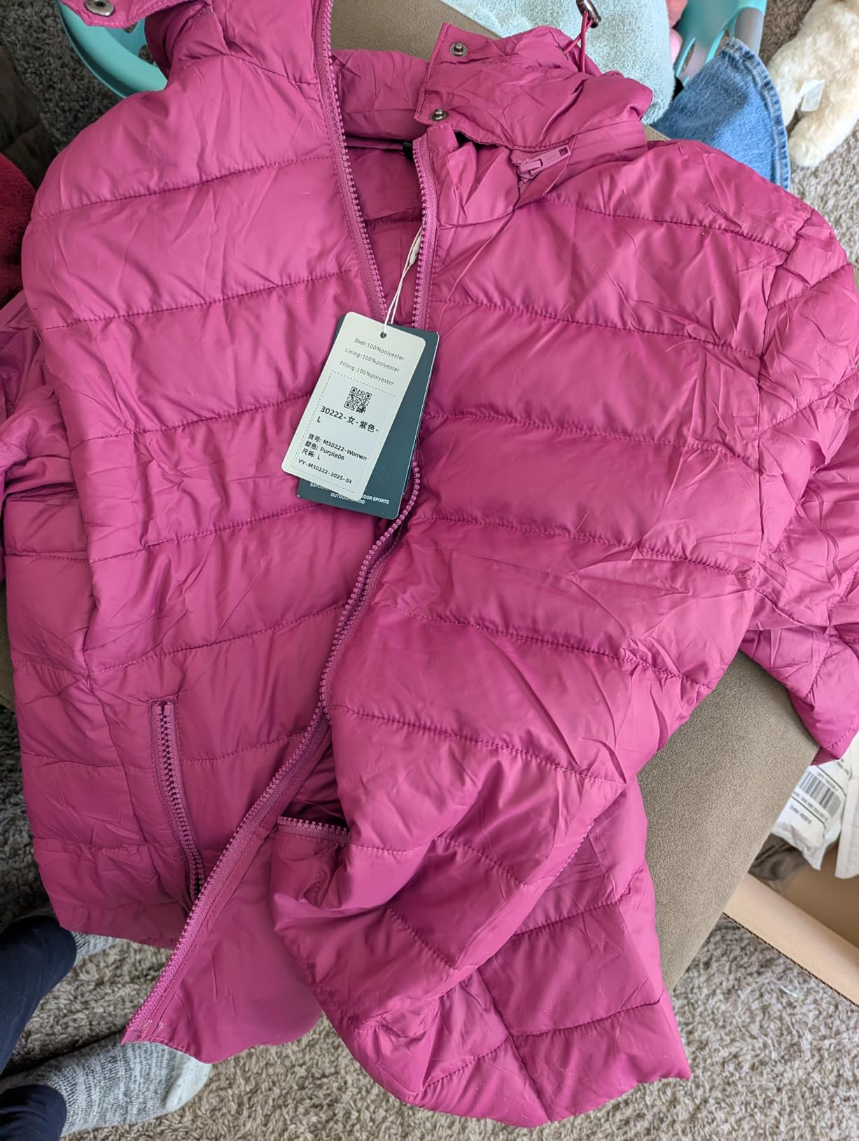 TDYPCI Women's Lightweight Waterproof Puffer Jacket Warm For Cold Winter customer photo 2