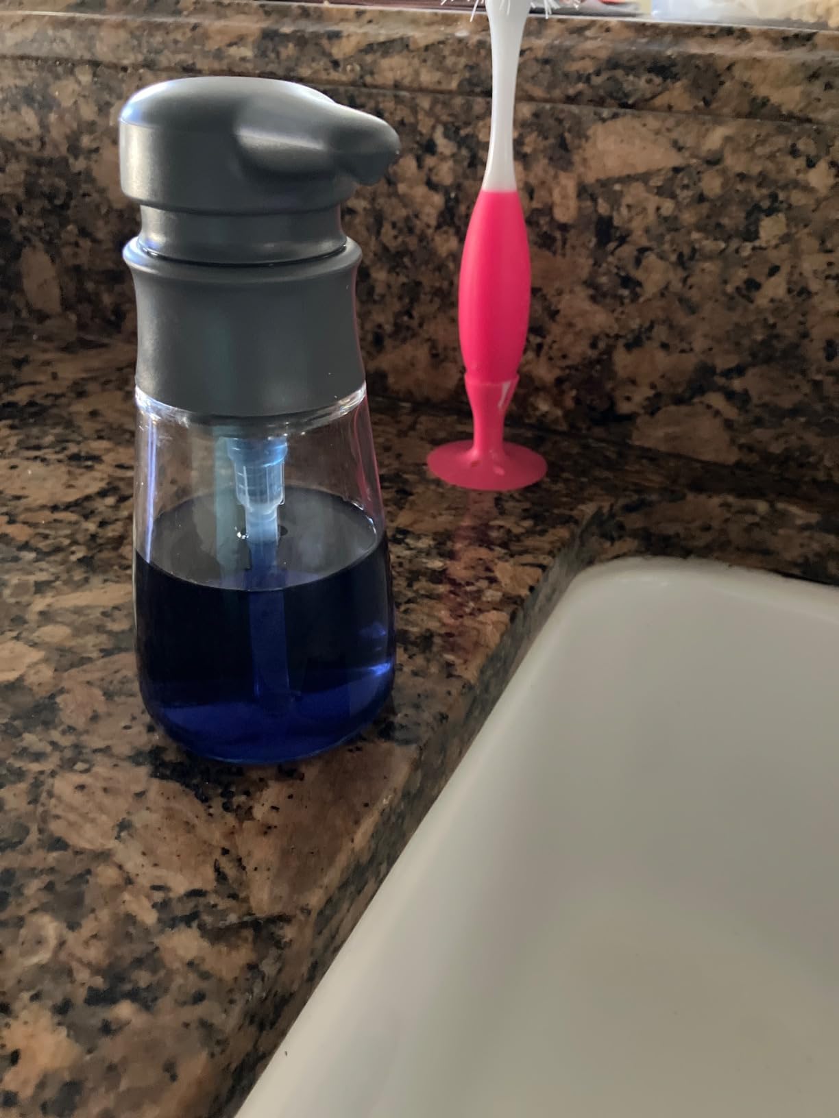 OXO Good Grips Refillable Hand & Lotion Dispenser with Pump, 10 oz | Countertop Dish Or Hand Soap Dispenser, Non-Slip Base, Kitchen Sink Or Bathroom Countertop Use, Easy-Press Pump customer photo 2