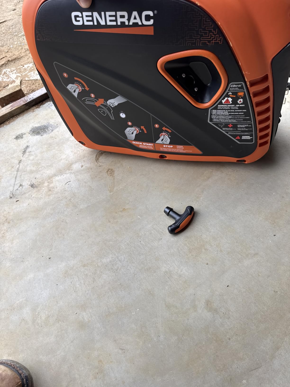 Generac 2,500 Watt Gas Powered Portable Inverter Generator, Outdoor Use customer photo 1