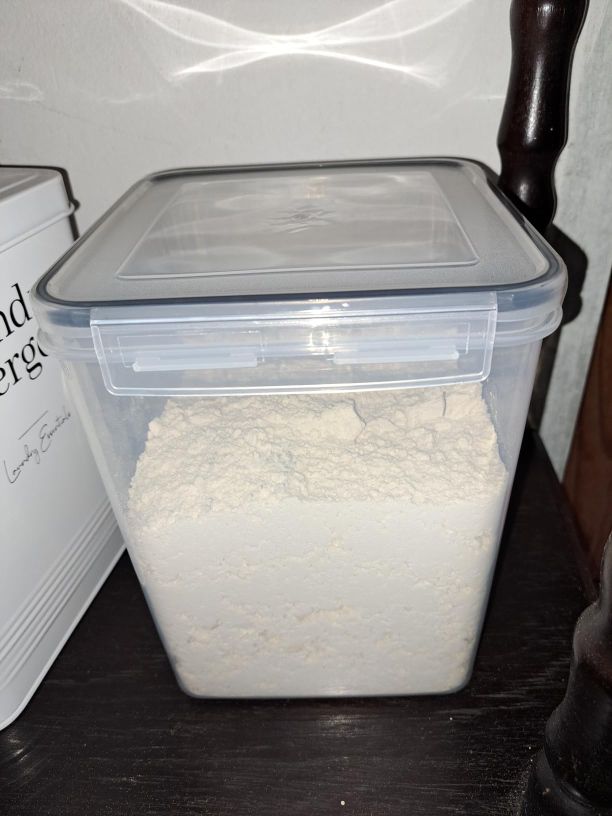 ComSaf Airtight Flour and Sugar Container 2.6Qt & 5.5Qt 3Pack, Wide Mouth | Plastic Food Storage Canister with Lid, Flour Sugar Cereal Rice Oats, Pantry Kitchen, Stackable Baking Supplies, Label, Scoop customer photo 2