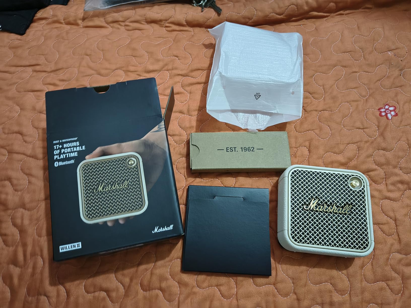 Marshall Willen II Portable Bluetooth Waterproof Speaker - Black and Brass customer photo 1