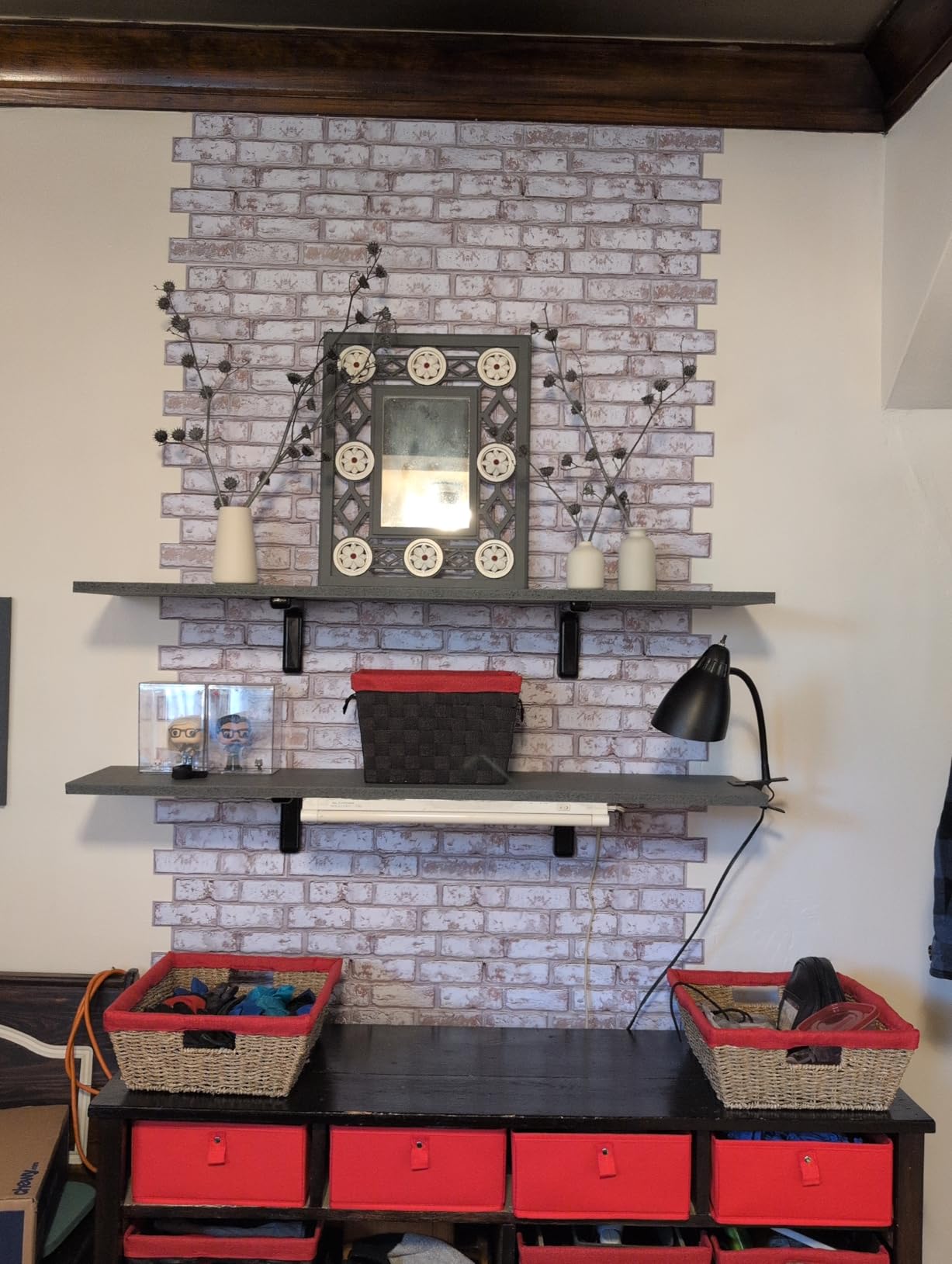 COMSTICKC 3D Peel and Stick Faux Brick Wall Panels for Quick DIY Wall Decor customer photo 1