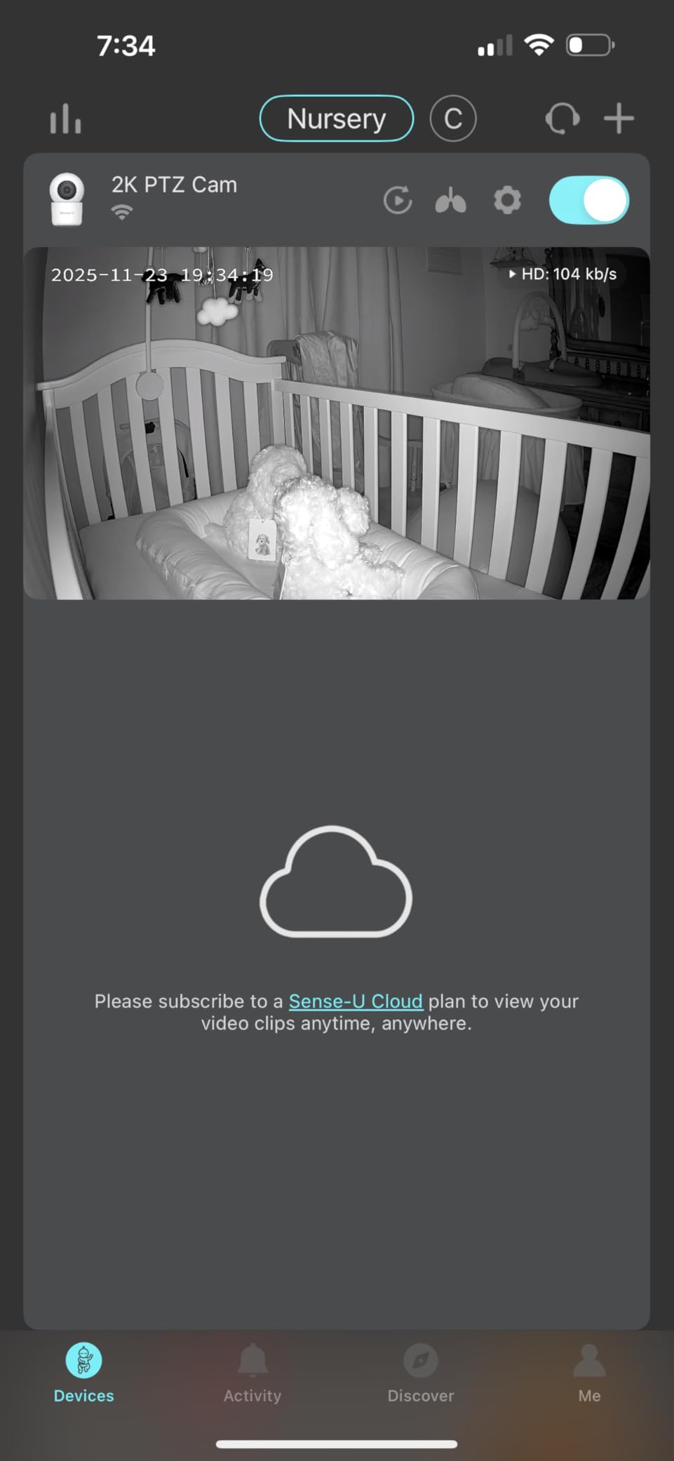 Sense-U AI 2.5K PTZ Baby Camera Monitor with Sensor-Free Sleep Movement Detection, Smart Security Indoor Video Camera with Background Audio, Cry Detection, No Monthly Fee, for Peace of Mind customer photo 2