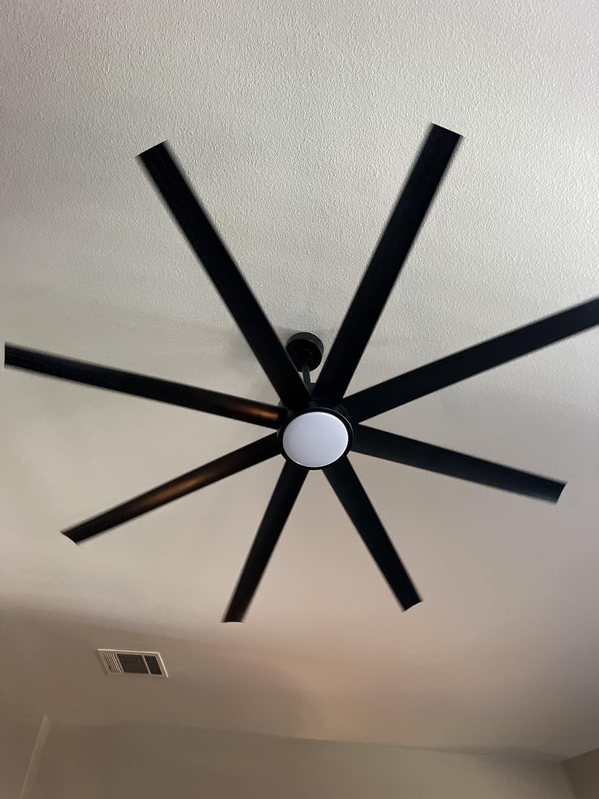 Modern Ceiling Fans with Lights, 72 Inch Ceiling Fan with Light and Remote, Bedroom Living Room Library Cafe Outdoor/Industrial, 24W 6CCT Dimmable, 8 Blades 6 Speed Reversible Quiet DC Motor, Black customer photo 2