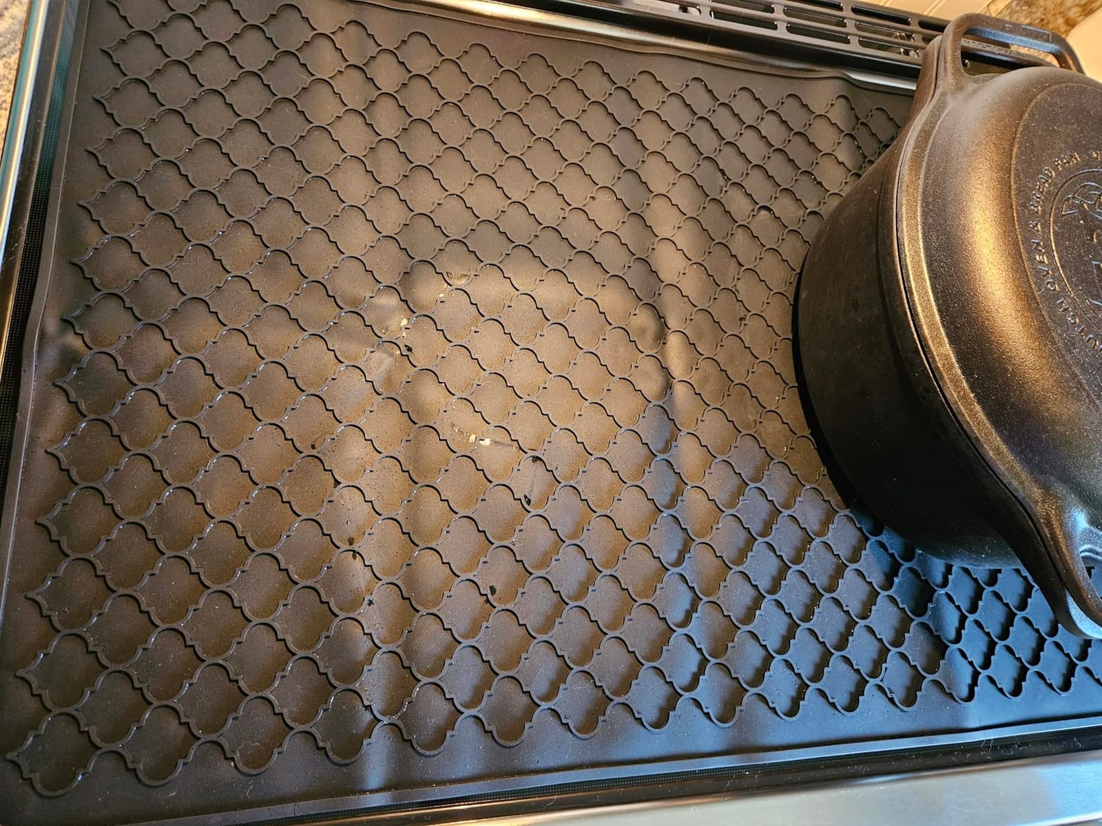 LONGKING Stove Top Cover for Electric Stove - Silicone Stove Mat for Glass Top Stove, Range Covers for Electric Stove (Black, 28