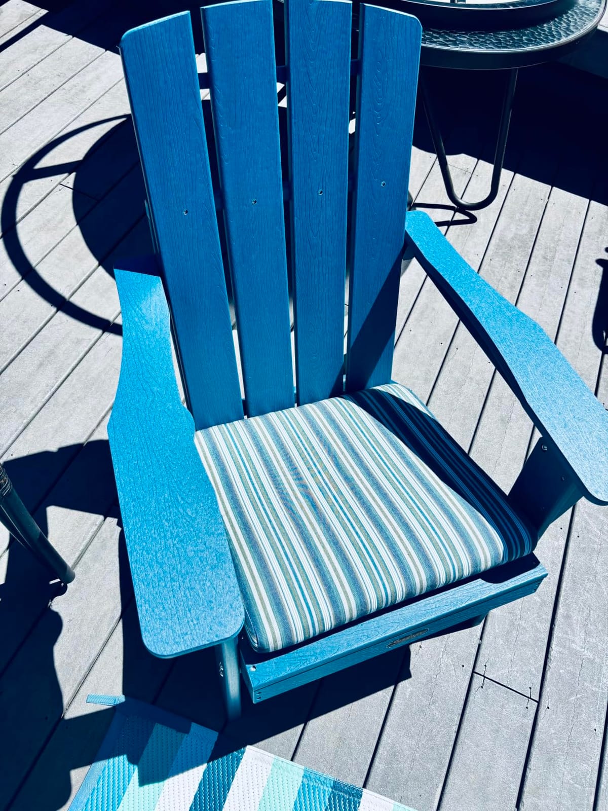 Folding Adirondack Chair, HDPE Adirondack Chairs with 2 Cup Holder, Plastic All-Weather Fire Pit Chairs, Outdoor Lawn Chair for Patio Garden (Black) customer photo 1