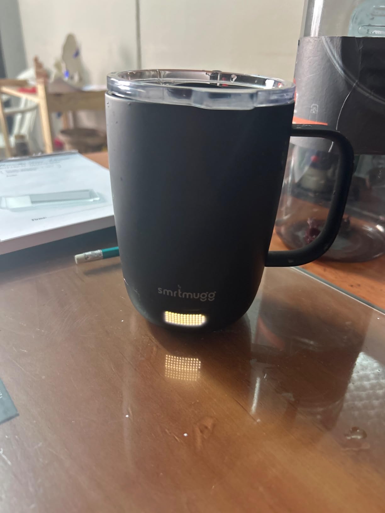 SMRTMUGG PRO 14 oz. Self-Heating Coffee Mug – 4-Hour Battery Life, Adjustable Temperature Control, LCD Display, One-Touch Adjustment, Magnetic Slider Lid – Keep Your Coffee Hot for Hours! customer photo 2