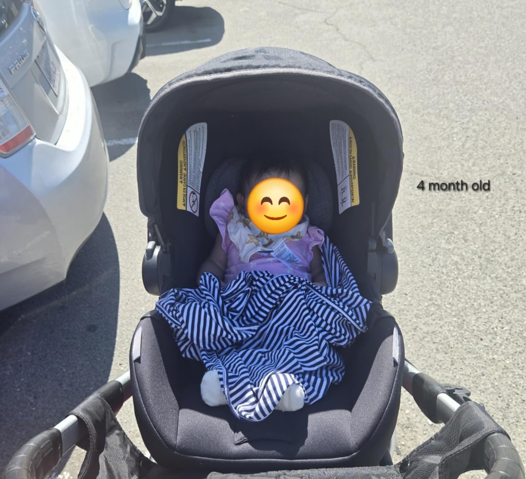 Diono LiteClik 30 R SafePlus Infant Car Seat and Base, Rear-Facing for Infants 4-30lbs, SafePlus Engineering, with Infant Insert, UPF 50+ Sunshade, Black customer photo 2