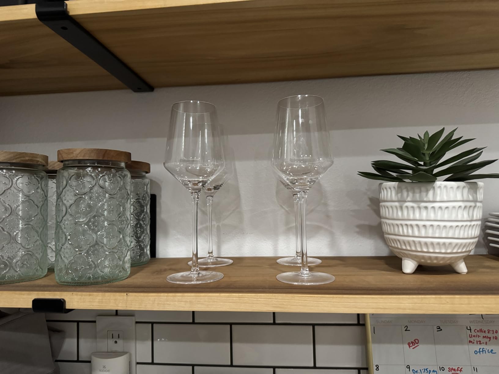 OJA Wine Glasses Set, Crystal Stemless Red Wine Glass, Set of 6, 13.5 oz customer photo 1