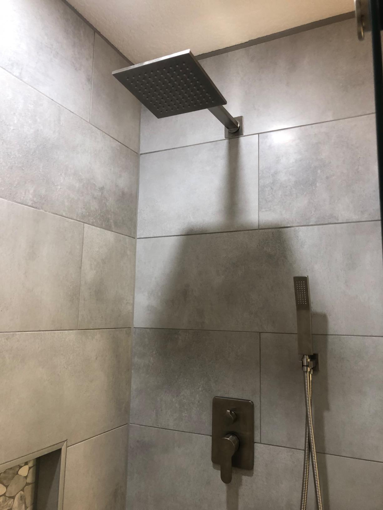 Shower System with Tub Spout, All Metal Bathtub Shower Faucet Set with High Pressure 10 Inch Rain Shower Head and Handheld Shower Head Set, Brushed Nickel (Valve Include) customer photo 1