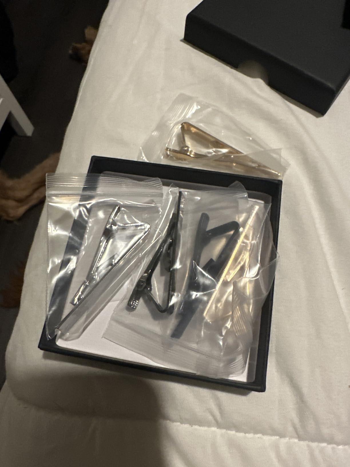 MOWPOG 6 Pcs Tie Clips for Men, Tie Bar Pins Tacks with Gift Box customer photo 2