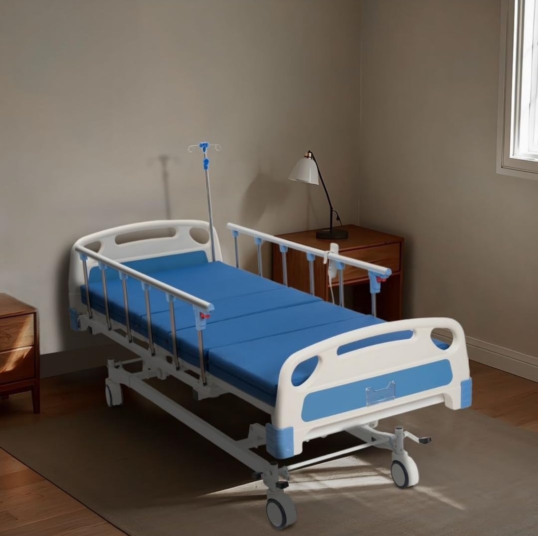 Real Relax Premium 3 Function Hospital Bed with Central Locking Casters customer photo 2