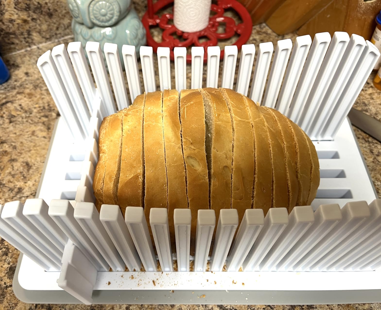 CAWIU Bread Slicer for Homemade Bread, Adjustable Width Bread Slicing Guide customer photo 1