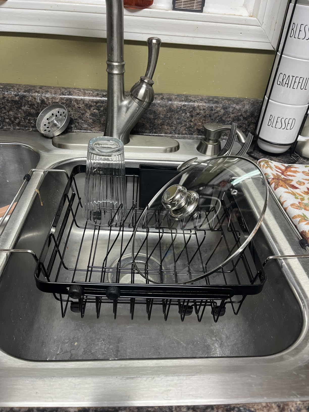 MAJALiS Expandable Dish Drying Rack Over The Sink with Anti Slip Grip | Stainless Steel Dish Drainer for Small Kitchen, Apartment, RV, Counter Space Saving, Perfect Fit, Anti-Slip, Rustproof customer photo 2