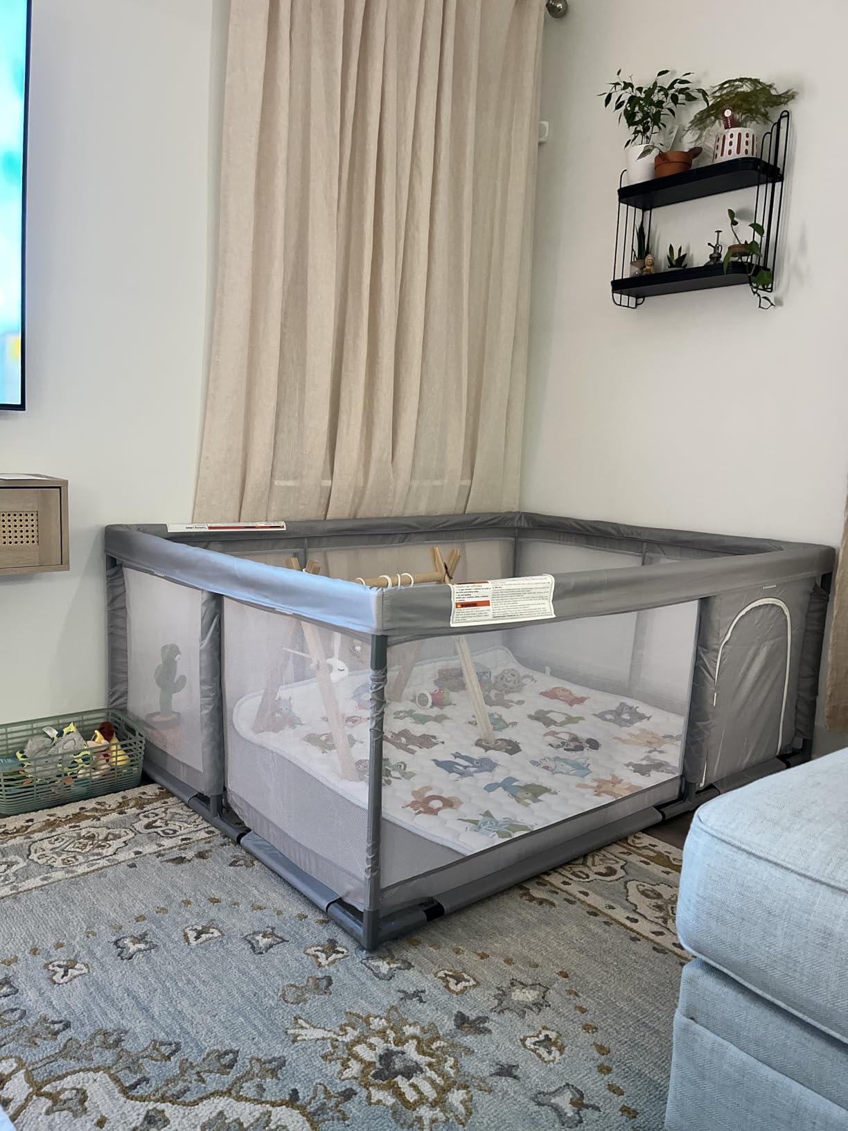 Extra Large Baby Playpen 79×79 Inch, Playpen with 2 Zipper Door for Babies and Toddlers, Play Pen Pin Indoor Outdoor Baby Play Fence customer photo 2