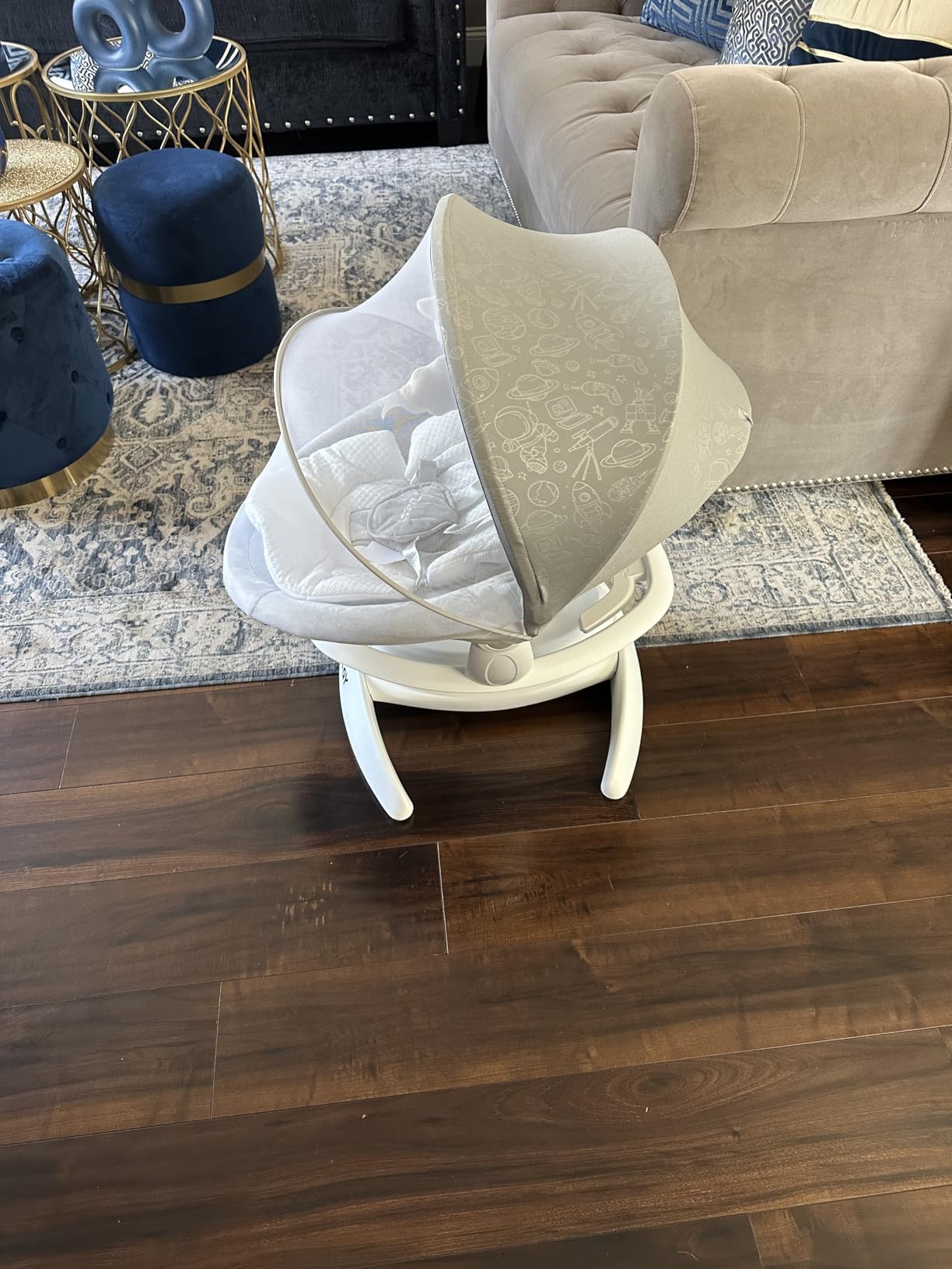3-in-1 Baby Swings for Infants with Removable Rocker and Motion Detection customer photo 2