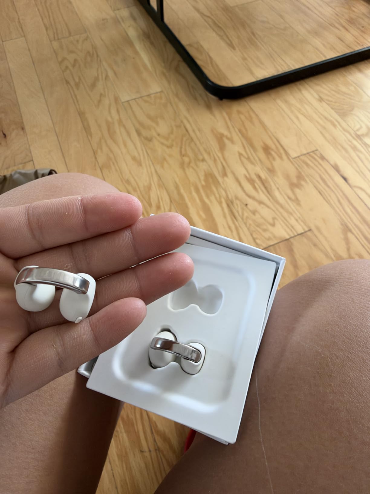 JVC Nearphones HANP1TW Open Ear True Wireless Headphones, White customer photo 2