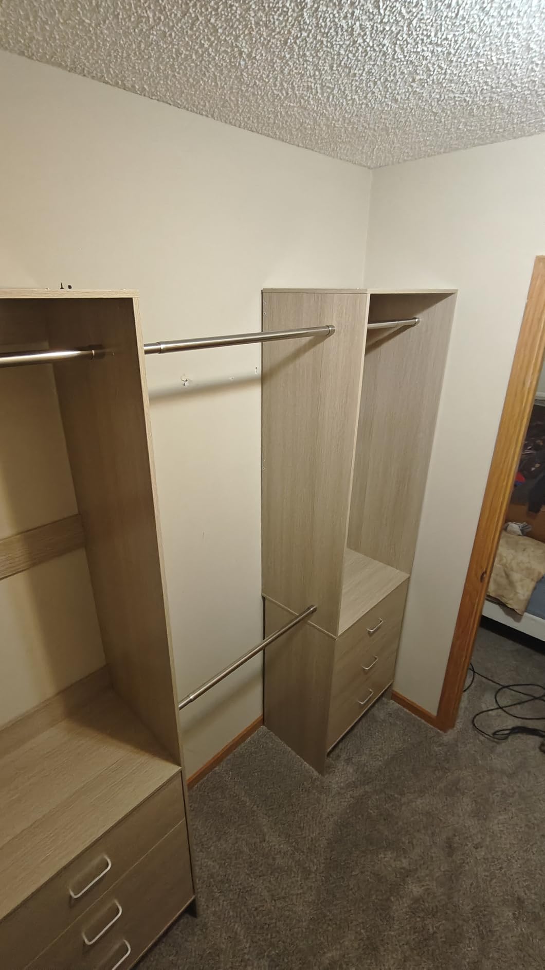 Aheaplus Closet System, 4.2-9Ft Closet Organizer with with 4 Rods, White customer photo 2