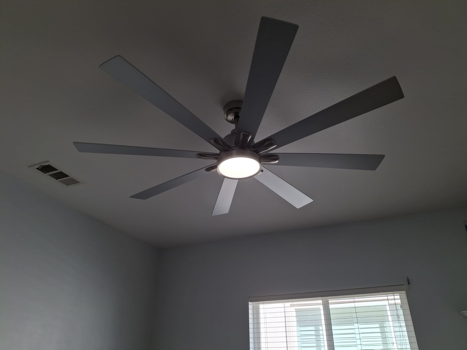 62 Inch Large Ceiling Fans with Lights and Remote, Brushed Nickel | DC Motor, Dimmable, 3CCT, Memory Function, Dual-color Blades, Ceiling Fan for Living Room, Bedroom, Patio, Indoor/Outdoor customer photo 1