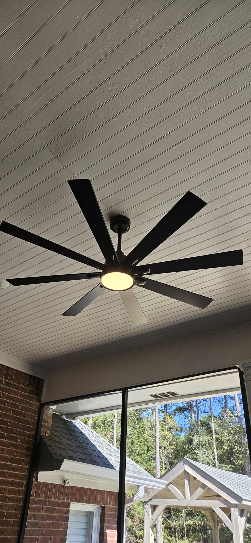 62 Inch Large Ceiling Fans with Lights and Remote, Brushed Nickel | DC Motor, Dimmable, 3CCT, Memory Function, Dual-color Blades, Ceiling Fan for Living Room, Bedroom, Patio, Indoor/Outdoor customer photo 2