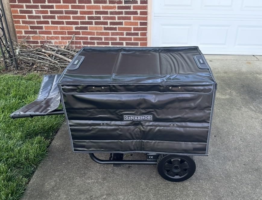 GenArmor Generator Tent Cover while Running, 100% Waterproof Heavy Duty Tarps Generator Enclosure, Portable Outdoor Generator Sheds for outside for Most 4000w~13000w Generators Grey customer photo 1