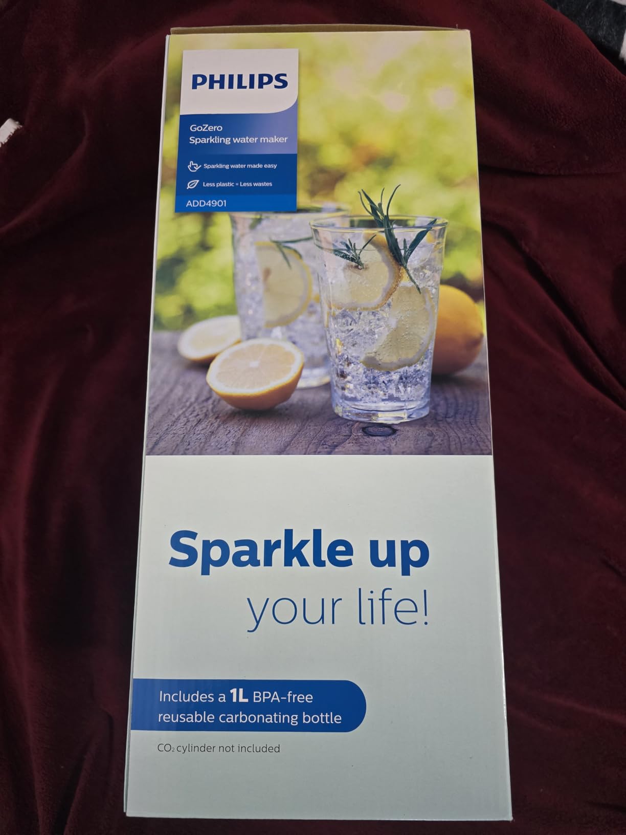 Philips Sparkling Water Maker & Soda Streaming Machine, ADD4901BKOQ/37 | Soda Maker with 1L PET BPA-Free Quick Twist Carbonating Bottle, Compatible with 60L CO2 Cylinder (Cylinde Not Included) customer photo 1