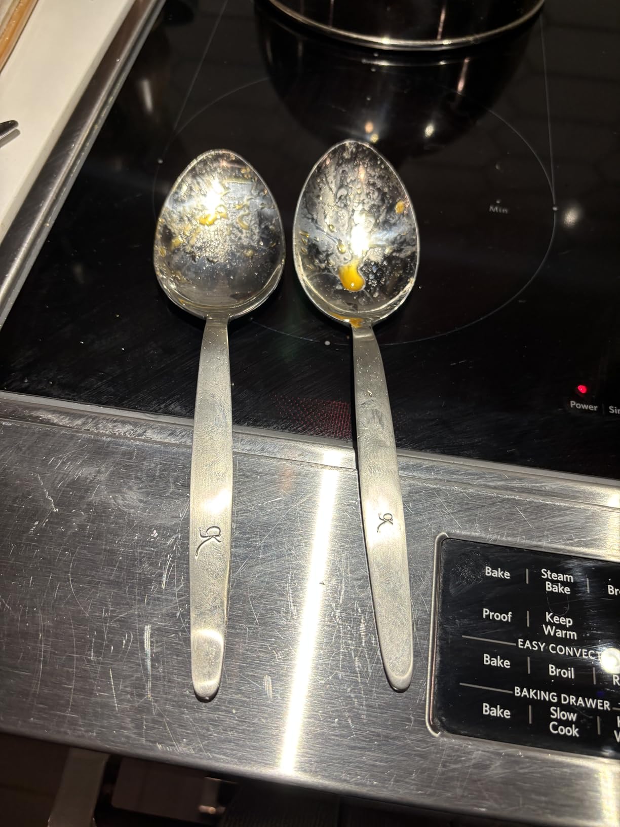 Kunz Perforated and Regular Set | Pack of 2 | 9 Inch 18/10 Stainless Steel Cooking Serving Spoon | Daily Chef, Basting, Quenelle, Saucing, Plating Spoon | Dishwasher safe customer photo 2