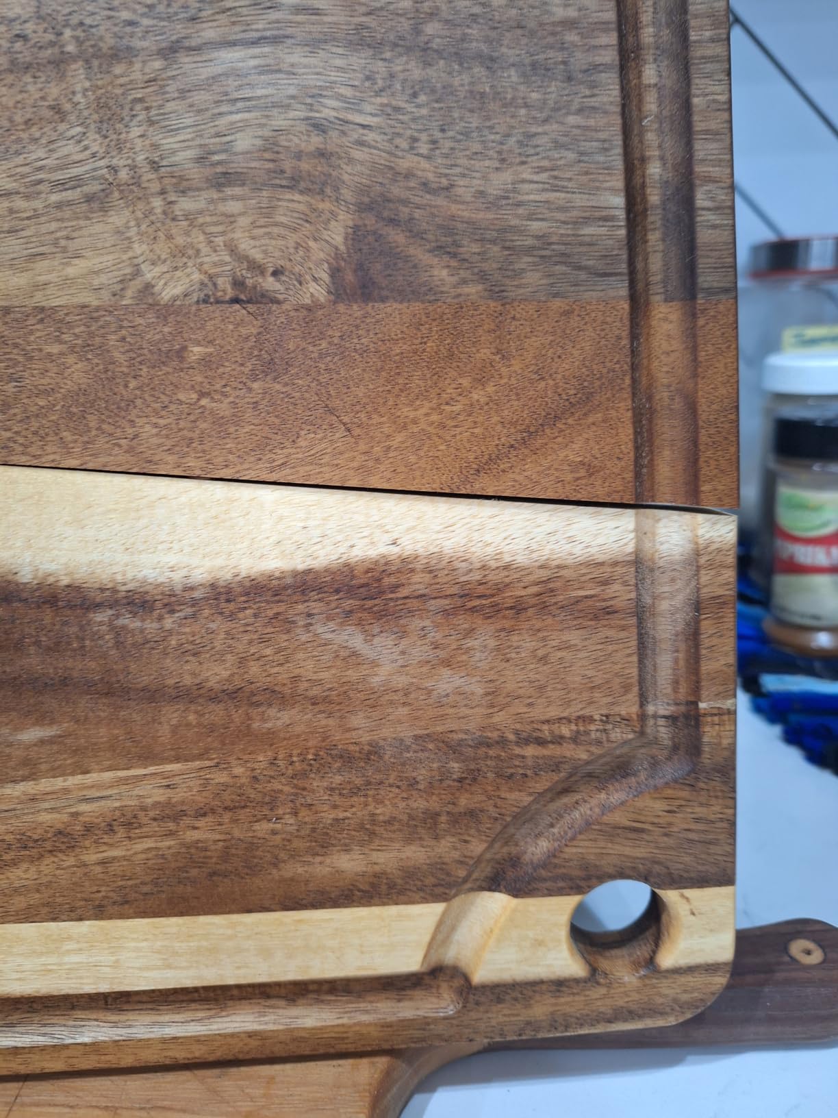 AZRHOM Acacia End Grain Wood Cutting Board 24x18x2 In Thick Butcher Block customer photo 1