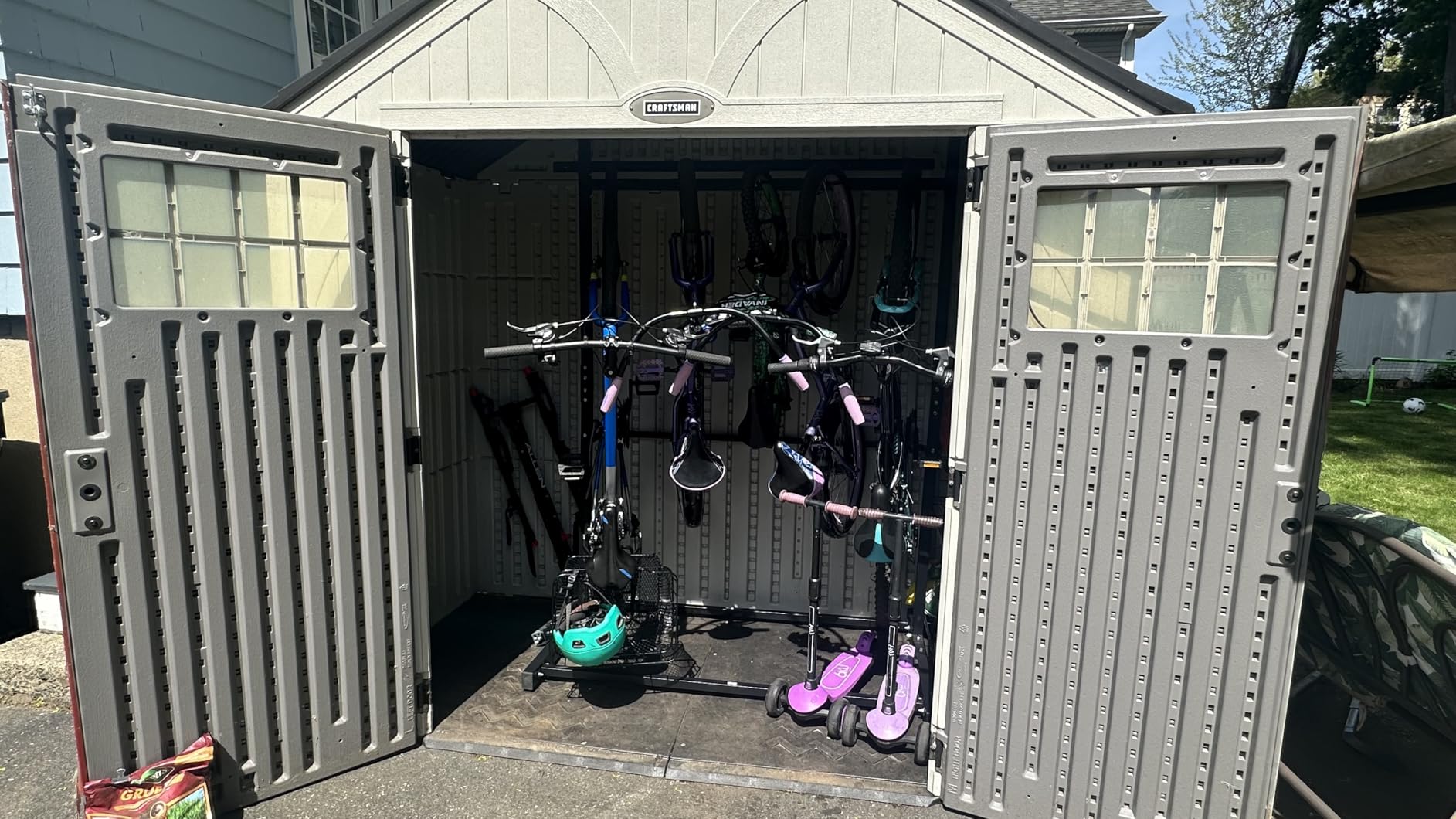 WALMANN Freestanding Bike Stand for Garage, 4 Bikes Vertical Bike Storage customer photo 1