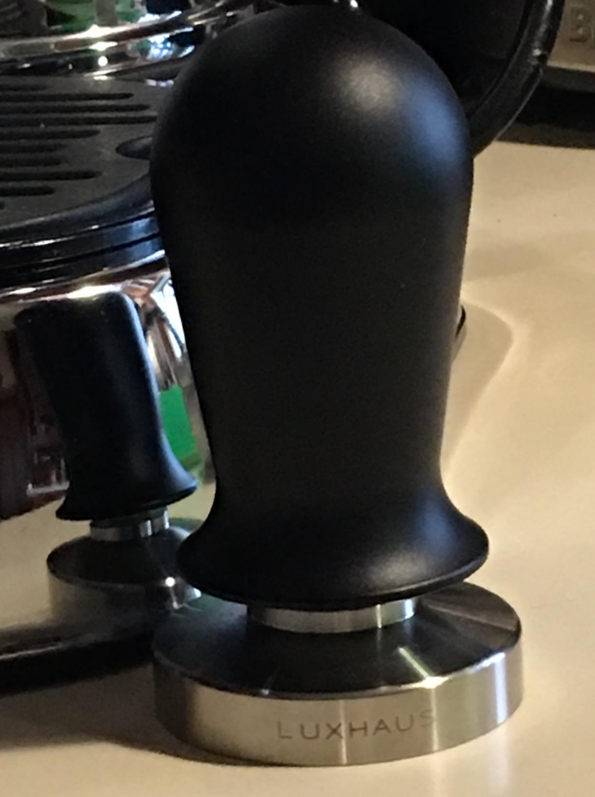 LuxHaus 53mm Calibrated Level Tamper for Espresso Machine with Spring Loaded 100% Flat Stainless Steel Base customer photo 2