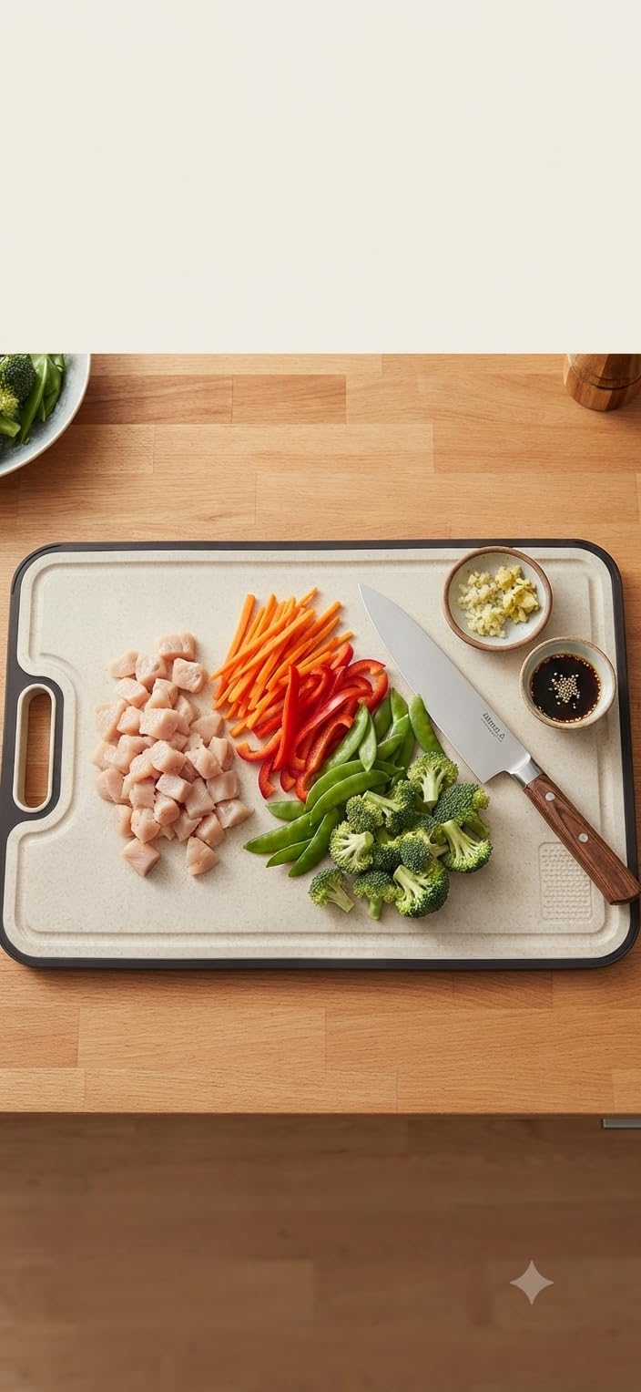 Titanium Cutting Board for Kitchen, Pure Titanium/PP, Size 16”×11” customer photo 1