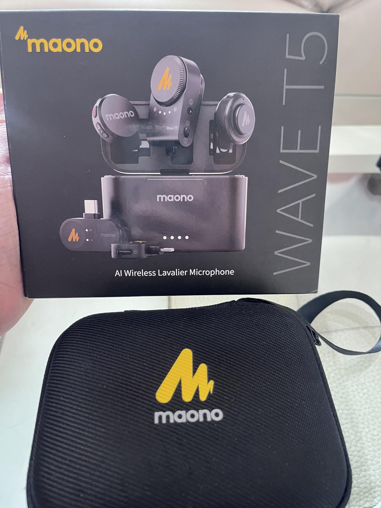 MAONO Wave T5 Wireless Lavalier Microphone for iPhone15/16/17 Android Phone customer photo 2