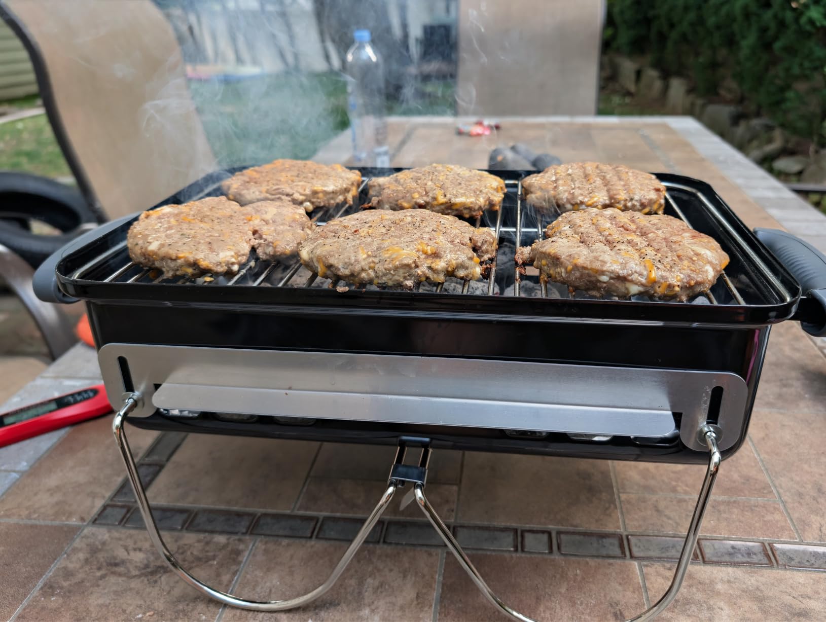 Weber Go-Anywhere Portable Charcoal Grill | Lightweight Portable BBQ Grill for Camping, Tailgating & Outdoor Cooking with 2-Piece Cooking Grate & Precise Airflow Dampers customer photo 2