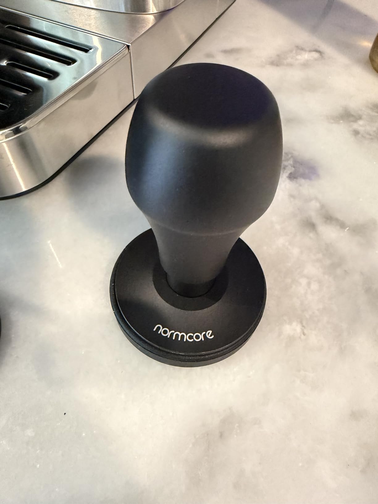 Normcore 53.3mm Coffee Tamper V4.1 with Click Sound Feedback, Spring Loaded Tamper with Flat Base, Compatible with 54mm Breville Sage Espresso Machines Portafilter, Black customer photo 1